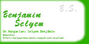 benjamin selyem business card